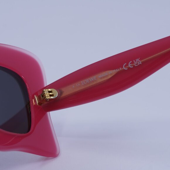 Loewe LW40140U 59A Sunglasses Ivory/Pink Opal Cat Eye Frame, Smoke Lenses - Picture 8 of 11